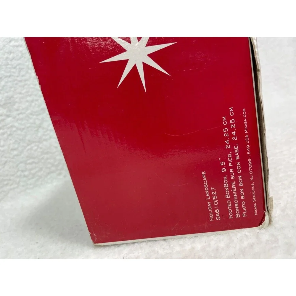 Mikasa Holiday Landscape Footed BonBon‎ 9.5